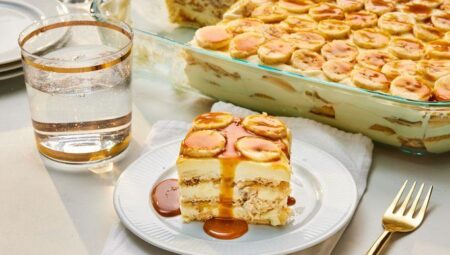 Salted Caramel Banana Ritz Icebox Cake