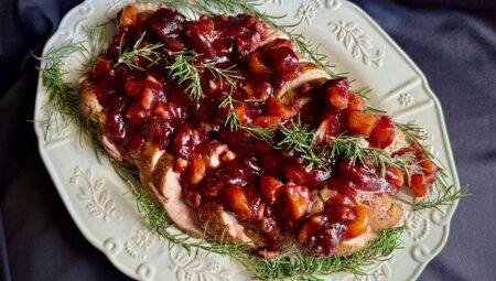 Pork Tenderloins with Cranberries, Walnuts, and Dried Fruit