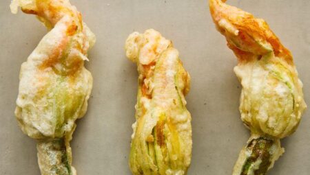 Fried Stuffed Squash Blossoms