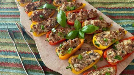 Sausage Stuffed Mini Peppers